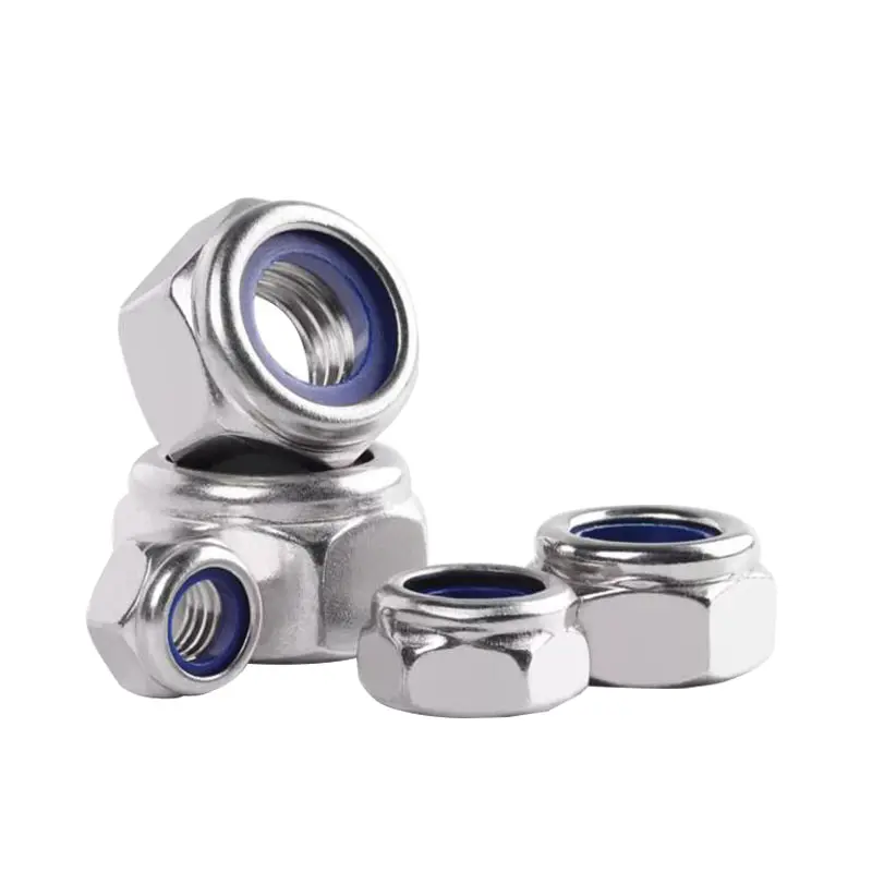 Top rated fastener product self locking nut 304 stainless steel din985 nylock nut for factory