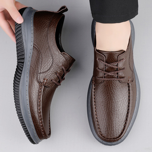 Nuevos Modelos de Zapatos Oxford Clásicos para Hombre, Zapatos de Vestir Casuales de Negocios con Cordones de Cuero Genuino, Soporte de Arco, Malla de Goma EVA - Product Image 5