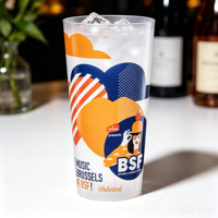 Grand Gobelet d'Événement Noir Givré FESTA LARGE, Tasse Réutilisable pour Événements 500ml