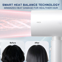Sèche-cheveux électrique ionique professionnel Cuyon 1800W, logo personnalisé, faible bruit, portable, avec embout concentrateur, pour la maison et les camping-cars