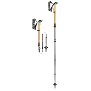 Bastón de Senderismo de Aluminio Ligero, Portátil, Ajustable, Moderno, de 3 Secciones, con Mango Largo y Punta de Acero de Tungsteno, Resistente hasta 150 lb - Product Image 1
