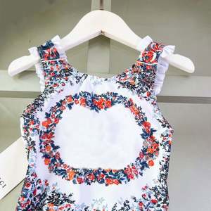 Traje de Baño de Una Pieza con Estampado Floral para Niñas, Marca de Lujo de Diseñador, Ropa Deportiva Sexy y Transpirable, Talla Grande para Niñas - Product Image 4