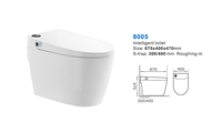 WC intelligent de luxe monobloc avec pulvérisation à bulles et auto-nettoyant pour salle de bain