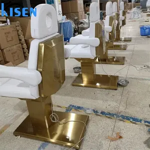 2024 Foshan Kisen 공장 3 4 모터 발 컨트롤러 영광 구멍 판매를위한 커버와 전기 미용 침대 마사지 테이블