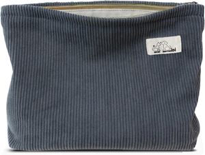 Bolsa de Maquillaje Personalizada de <span class=keywords><strong>Pana</strong></span> con Bolsillo, Linda Bolsa de Viaje para Cosméticos, <span class=keywords><strong>Tela</strong></span> Suave, Forro de Lona Gris Clásico Vintage - Product Image 1