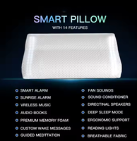 Oreiller intelligent Haut-parleur de musique sans fil Sunrise Simulate Light Sound Therapy Aide au sommeil pour adulte Oreiller en tissu respirant