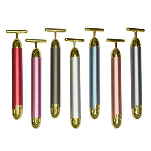 Kim Hong-kang Beauty Bar 24K Gold T-shaped Vibrating Massager USB Rechargeable Facial Tool - Product Image 4