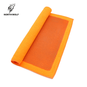 Serviette en microfibre North <span class=keywords><strong>Wolf</strong></span> avec logo imprimé, motif en maille orange pour le nettoyage et le detailing automobile - Product Image 1