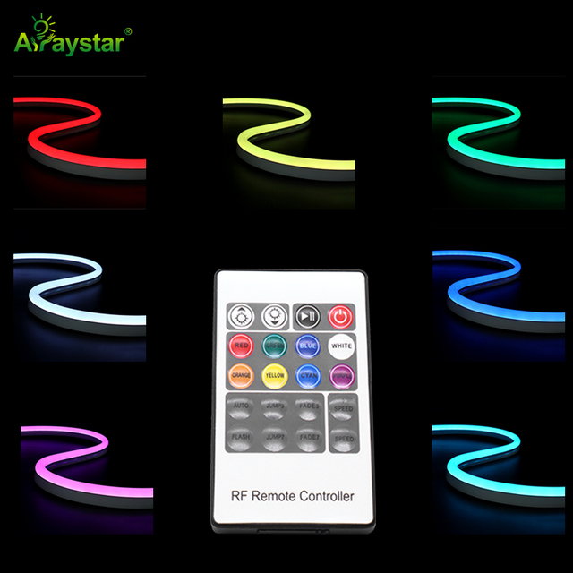 Addressable 12*25mm DMX512 5050 RGBW RGB Single Color LED Neon Strip IP67 RGB UV Protection Remote Control 24V Dream Color