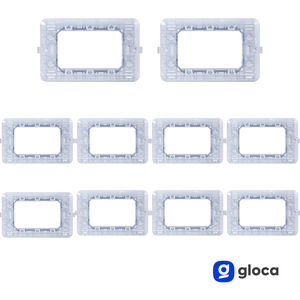 Gloca – ensemble de 10 prises murales en plastique, 3 prises, installation facile, mise à la terre standard, 125 V, IP20 - Product Image 3