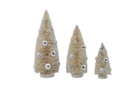 Mini sapin de Noël vert en plastique, ornement de bureau, design bonsaï de pin avec flocons de neige simulés pour présentation sur comptoir