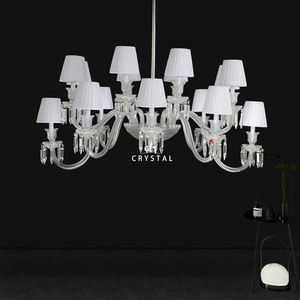 Lustre en cristal moderne de luxe, lampe suspendue LED, luminaire décoratif d'intérieur pour hôtel - Product Image 1