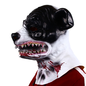 Maschera in Lattice a Forma di Cane Zombie Sanguinoso con Collo, Divertente e Stravagante, per Halloween, Cosplay, Costume da Casa Stregata, Accessorio per Feste - Product Image 5