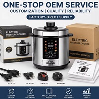 OEM Electric 6L Stainless Steel Lapisan Anti Lengket Kontrol Digital 5-In-1 Multi-fungsi Pressure Cooker yang Dapat Dikendalikan Melalui Aplikasi