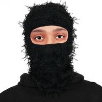 Touca masker telinga beruang pelindung Uv kustom wanita, masker Robot bulu domba musim dingin bertudung olahraga