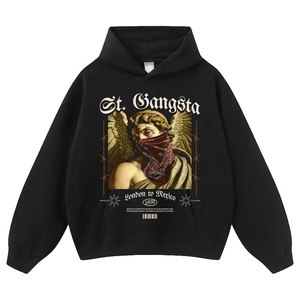 Felpa con Cappuccio in Cotone Lavato e Invecchiato con Stampa Personalizzata, Design Vintage con Effetto Acid Wash per Coppie - Product Image 3