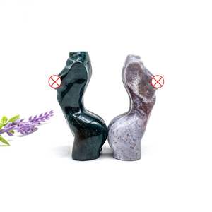 Jaspe d'océan en cristal naturel 3 pouces, corps féminin sculpté à la main, jaspe d'océan poli, Sculpture de <span class=keywords><strong>femme</strong></span> nue Reiki - Product Image 2