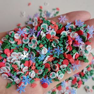 Confettis de Noël en argile polymère pour les fêtes de Noël, bonhomme de neige, sapin de Noël, flocon de neige, confettis mélangés pour la décoration des ongles, l'artisanat DIY, la décoration de coque de téléphone - Product Image 4