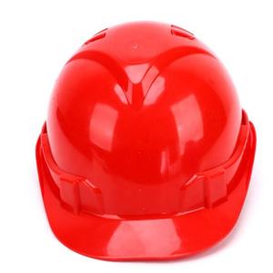 Casco de Seguridad Ajustable con Trinquete Rojo ABS para Protección Personal en la Construcción - Product Image 5