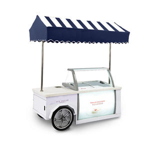 Carrello per gelateria commerciale/furgone-Freezer Mobile con sistema di raffreddamento, in acciaio inox, per venditore ambulante, Catering per eventi - Product Image 5