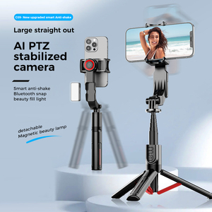 UNIEAN C09 Handheld Gimbal Stabil izer Magnetisches Füll licht Smart Stabil izer Selfie Stick Stativ Drahtlose Fernbedienung für iPhone - Product Image 2