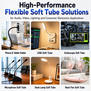 Tube flexible en métal pour lampe de bureau LED, support de lampe universel à col de cygne, accessoires personnalisés, vente en gros d'usine - Product Image 4