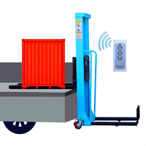 Apilador de paletas con control remoto Carretilla elevadora eléctrica Manual portátil 500 kg Carretilla elevadora empujada a mano - Product Image 2