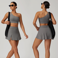 Ensemble de 2 pièces de jupe de sport athlétique courte et unique de haute qualité en gros, jupe de golf et de tennis, vêtements de sport personnalisés pour femmes