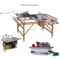 Ensemble de table de travail du bois 4 en 1, portable et pliable, scie à table coulissante, vente en gros d'usine, prix bas, avec chantourneuse et défonceuse