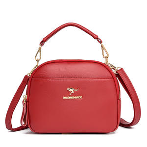 Sac fourre-tout décontracté à la mode pour femmes avec fermeture à glissière en cuir PU souple et durable imperméable grande capacité - Product Image 1