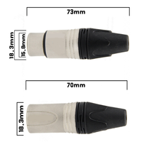 Connecteur mâle XLR 3 broches nickelé à souder pour câble de microphone DIY et équipement audio de scène
