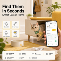 Localisateur GPS intelligent 4G pour animaux de compagnie (chats et chiens), compatible CE, FCC, RoHS, OEM, ODM, pour le suivi en extérieur, jusqu'à 8 jours d'autonomie, étanche IP65