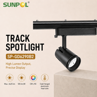 Projecteur sur rail LED COB moderne en gros 12W 15W 20W 25W Dimmable Tuya Bluetooth Noir Blanc pour Galerie d'Art et Exposition