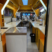 Camion de restauration rapide en aluminium, remorque alimentaire avec équipement de machine à glaces, snack, gaufres, bonbons, camping, café, bière, thé