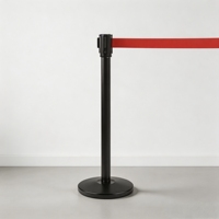 Barrière de contrôle des foules économique, système de ruban extensible de 2 m, durable pour une utilisation en intérieur et en extérieur