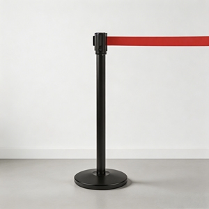 Barrera de Control de Multitudes Económica, Sistema de Cinta Extensible de 2 m, Duradera para Uso en Interiores y Exteriores - Product Image 1