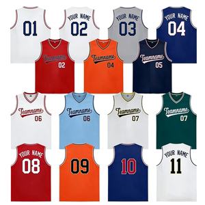 Nuevas Camisetas de Baloncesto para Hombre, Cosidas y Transpirables, en Azul, Rojo y Blanco, Estilo Americano - Product Image 1