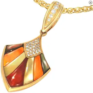 Mop Inlay Necklace Large Mother of Pearl Pendant Mother of Pearl Necklace Value for Wholesale