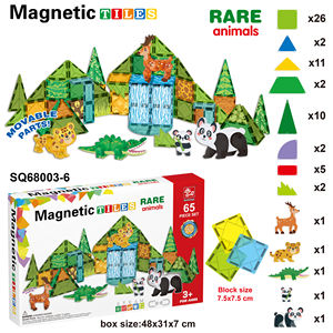 Nouveauté : <span class=keywords><strong>Puzzle</strong></span> magnétique <span class=keywords><strong>3D</strong></span> Animaux de la Forêt 7,5 cm – Jouets éducatifs STEM pour enfants – Tuiles magnétiques pour enfants - Product Image 6