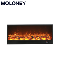 Cheminée électrique Moloney 2020 à affichage numérique, foyer avec simulation de flamme