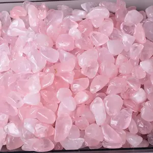 Pierres précieuses séchées de Quartz Rose, vente en gros, 15 pouces, Reiki