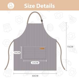 Tabliers de cuisine en gros avec 2 poches, sangle de cou réglable unisexe, tabliers de <span class=keywords><strong>chef</strong></span> doux pour hommes et femmes - Product Image 2