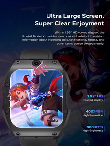 HUANLONG Fashion Smart <b>Watch</b> SIM Card Unisex 4G 4GB+128GB Android IP68 1050mAh 13MP Camera GPS Square <b>Compass</b> TFT - Product Image 5