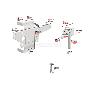 Loquet de porte automatique à fermeture automatique, montage sur poteau, blanc, stock local aux États-Unis, pour clôture en bois/vinyle, <span class=keywords><strong>piscine</strong></span>, jardin, extérieur - Product Image 4