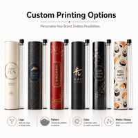 Conteneur cylindrique Push Pop pour Sushi, emballage personnalisé en tube de papier de qualité alimentaire, vente en gros en vrac
