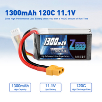 Zeee 11.1V lipo batterie 3S 120C 1300mAh boîtier souple batterie avec connecteur XT60 pour fpv drone RC modèle passe-temps