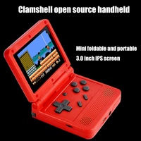 Console de jeux vidéo portable pliable avec batterie, manette de jeu et Joystick