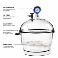 Grand dessiccateur sous vide de laboratoire, chambre à vide en PC pour le séchage d'échantillons et le stockage de matériaux