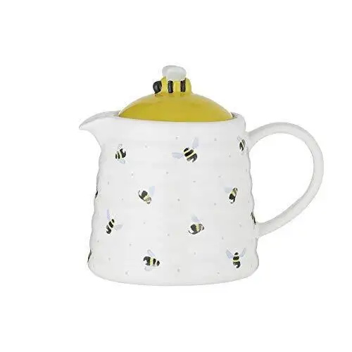porcelain high quality gift souvenir cute bee design ceramic tea kettle