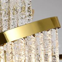 Luminaires suspendus en verre massif faits à la main, longs, décoratifs en spirale, en acier inoxydable de luxe, pour l'intérieur, le hall d'hôtel, le salon